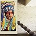 KALAWA Native American Girl Feathered Women Modern Home Wall Decor Canvas Artworks Picture Art HD Print Painting On Canvas 3 Piece Framed Ready to Hang (24''W x 16''H)