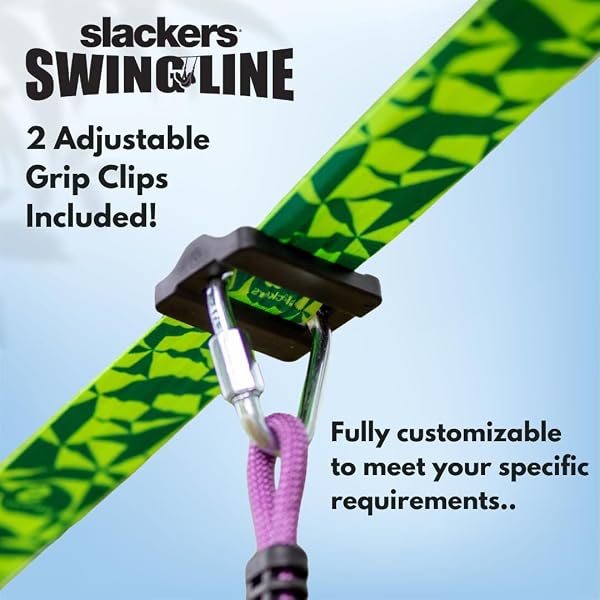 SLACKERS SWING LINE – TURN HEALTHY TREES INTO THE PERFECT BACKYARD SWINGSET – SLACKERS TREE SWING LINE KIT – GREAT TREE SWING ADDITION TO ANY YARD – RECOMMENDED FOR AGES 3+