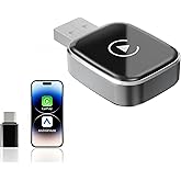 Mini Wireless Carplay Adapter for Apple iPhone/Android - Carplay Wireless Adapter Car Play Dongle Bluetooth and WiFi, [2026 Upgraded]