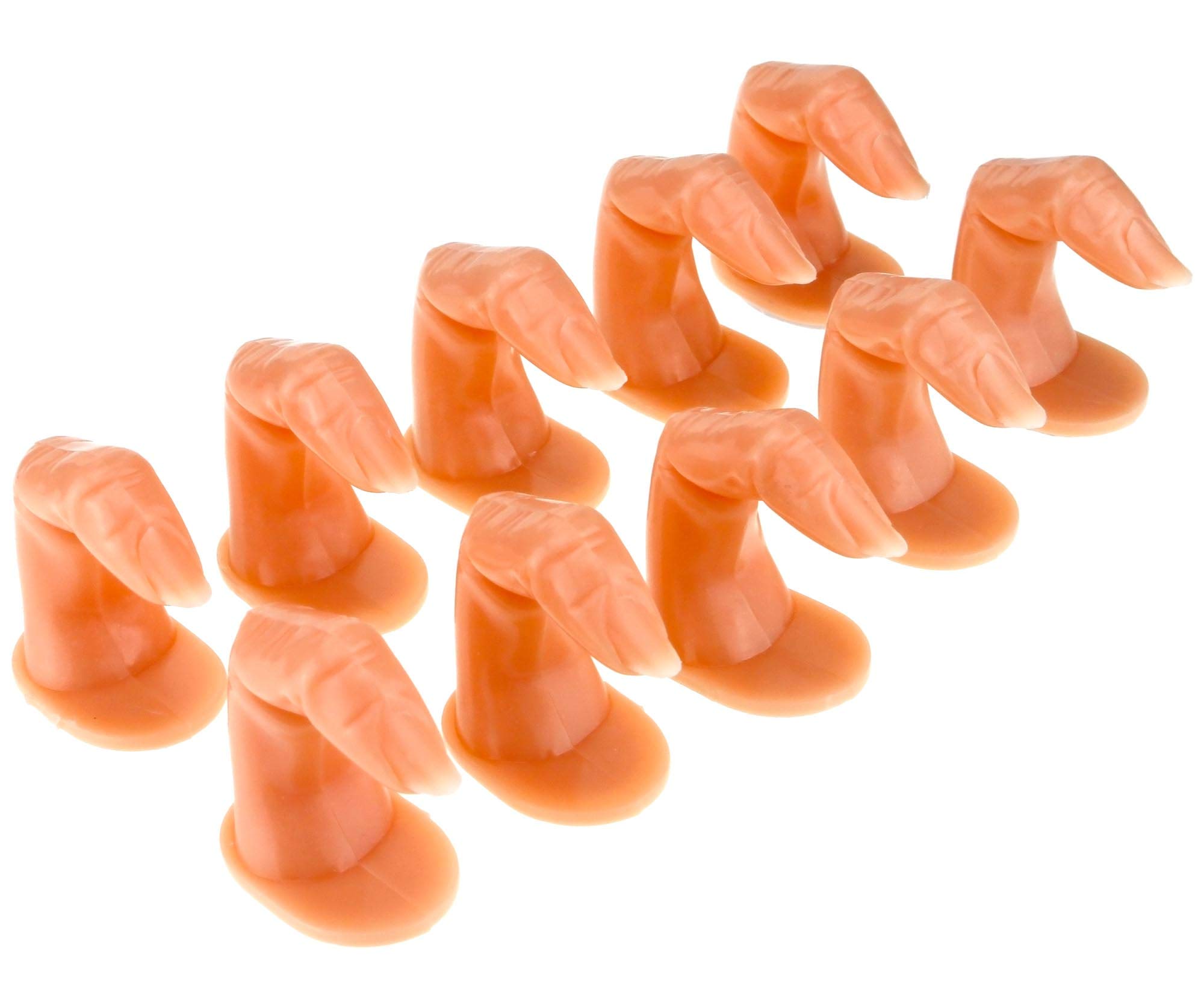 Create idea Nail Art Practice Fingers Training Finger Model Manicure Display Tips Fake Nails for Acrylic Fibreglass Soak Off Gel Nails 10pcs/set