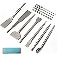 11Pcs Rotary Hammer Drill Bits and Chisel Set - SDS-Plus Carbide-Tipped Drill Bits and Chisels with Storage Pouch - Ideal for