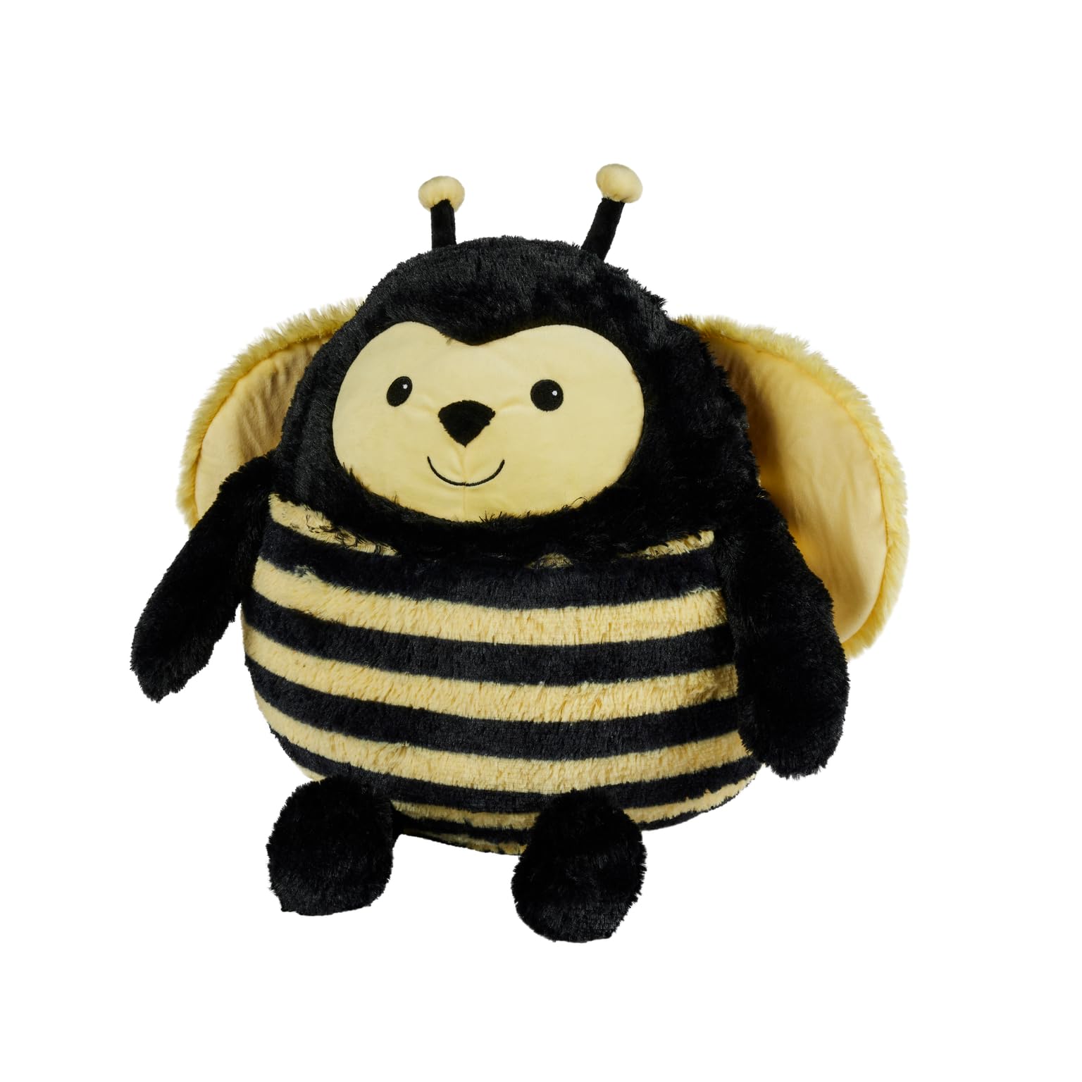 Warmies Bumblebee Supersized Soft Plush Toy Cushion, Cuddly Animals for Kids & Adults, Ultra Soft Faux Fur