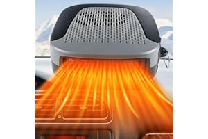 RAINYANUNITE 12v Car Heater Portable Windshield Defroster & Defogger 150W Fast Heating & Cooling 2 in 1 Modes,with 360 Degree Rotary Base & Handle (12V-Grey)