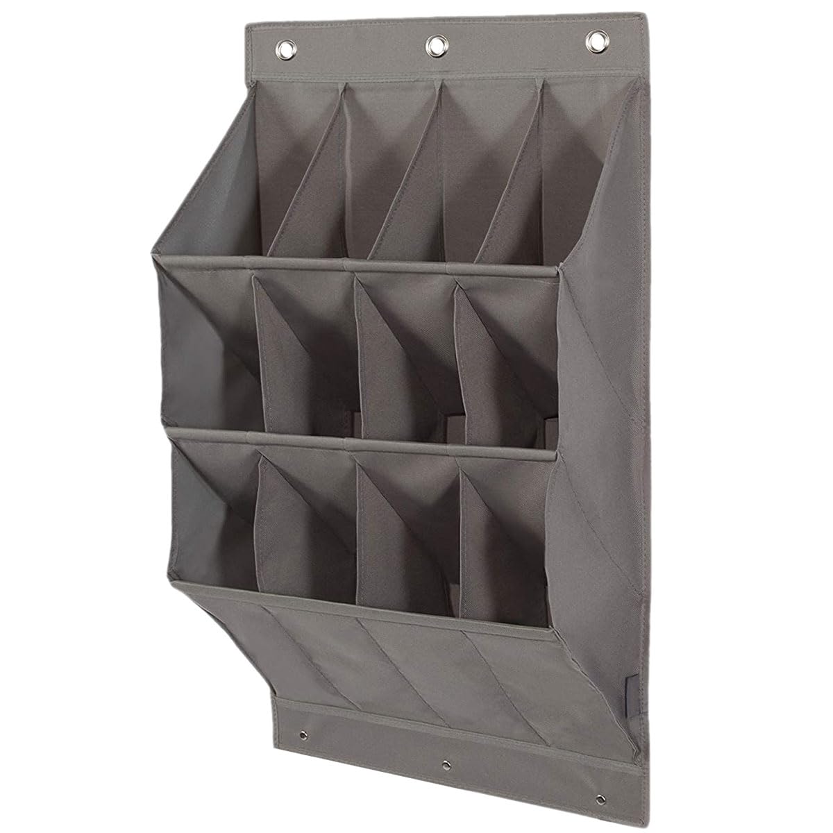 Jetcloud Over The Door Shoe Organizer Deep 12 Pocket Hanging Shelf Shoe Rack Storage Wall Mounted 600D Oxford Heavy Duty Shoe Holder Bag for Narrow Closet Dorm