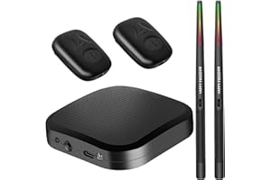 DQTUV Air Drumsticks, Portable Practice Drum Kit Electric Drum Set with 8 Sounds, 3D Motion Sensing RGB for Home & Party Adults, Kids, Christmas Gifts