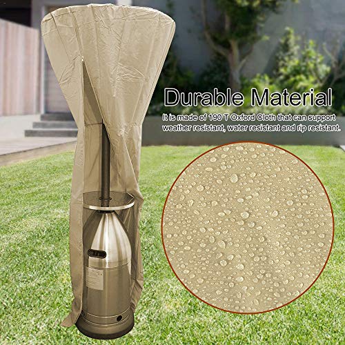 Windyus Patio Heater Cover Courtyard Fireplace Cover with Zipper Heavy Duty Waterproof UV Resistant Anti-dust Cover for Pyramid Torch Patio Heaters Protectors