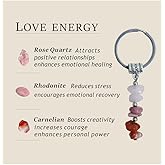 ShF1djx Natural Crystal Keychain gift retirement gift for woman,Small Healing Stones new beginnings gifts for women