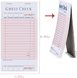 iHMeiju 6 Pack Guest Checks 300 Sheets Red Waiter Order Pads Restaurant Food view 4