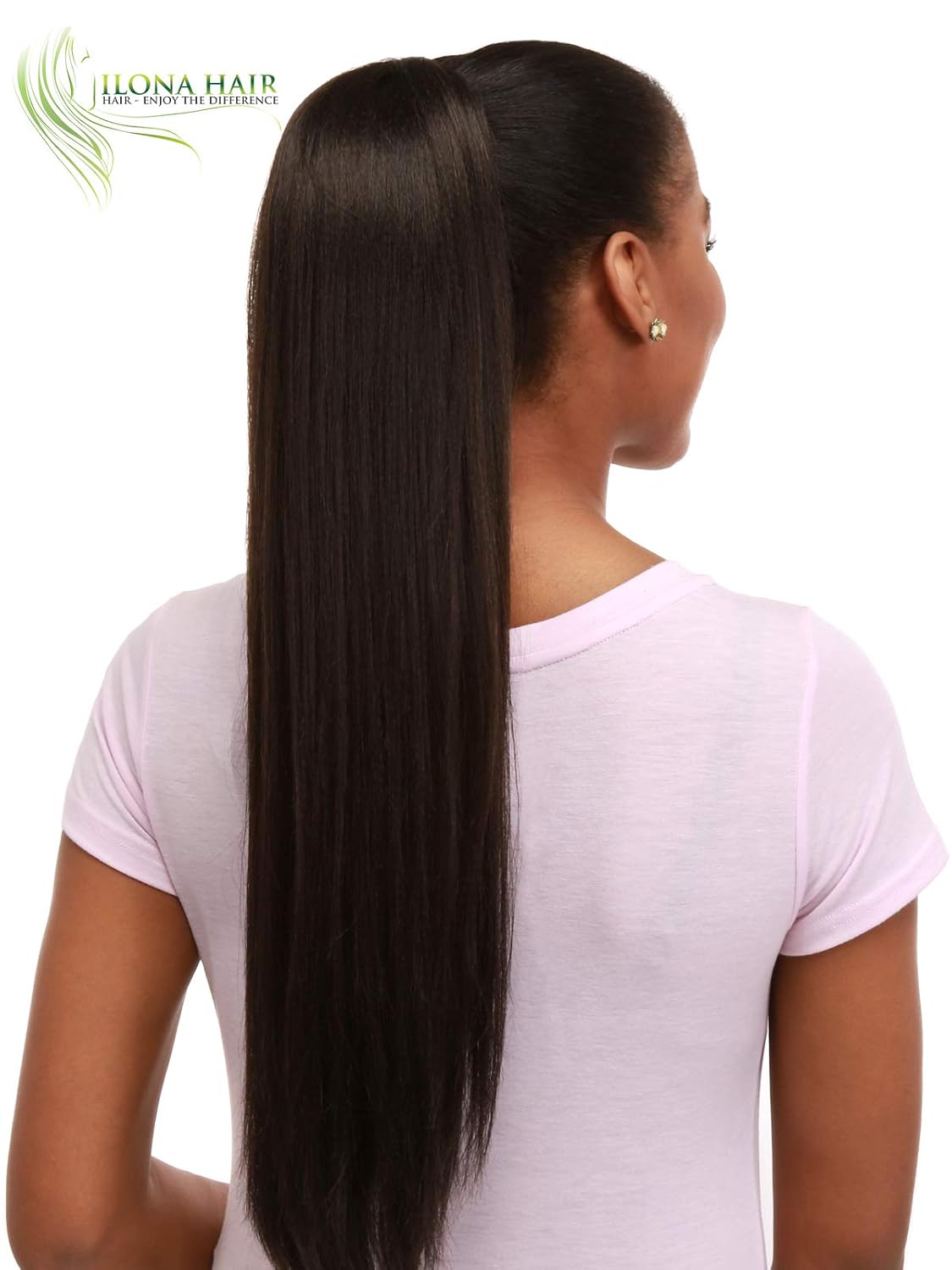 Amazon Com Black Long Ponytail Extension Hairpiece Straight Afro