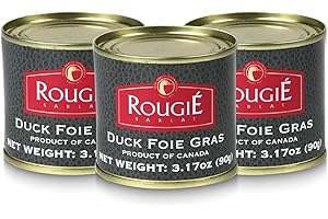 Rougie Duck Foie Gras Original – 3.17 oz (90g), Lightly Seasoned with Armagnac, Ready-to-Serve French Gourmet Delicacy, Product of Canada - Pack of 3