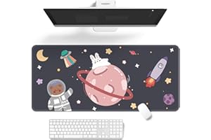 COFEETBO Kawaii Desk Mat,Cute Mouse Pad,Large Gaming Desk Mouse mat Cartoons Keyboard Pad,Laptop Desk Mat for Gaming, Writing, or Home Office Work 32 x 12 in
