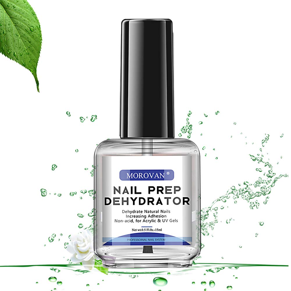 MOROVAN Professional Nail Polish Prep Dehydrator, Quick-drying Dehydrator Base Oil Nail Polish, for acrylic powder and gel nail polish, 0.5 oz -15ml 1pcs dual-use : Beauty