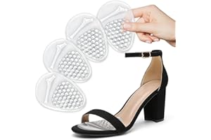 Beautulip Ball of Foot Cushions Women, Metatarsal Pads, High Heel Comfort Pads, Weight Shifting and Shock Absorbing in Shoes (2 Pairs) (Clear)