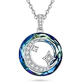 Palpitate Crystal Pendant Necklace 925 Sterling Silver Crystal Jewelry Christmas Gifts for Women