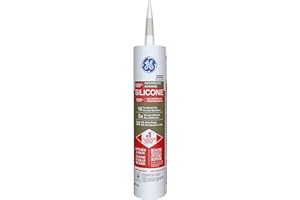 GE Advanced Silicone Kitchen & Bath Sealant, Almond, 298 ml Cartridge, Pack of 1