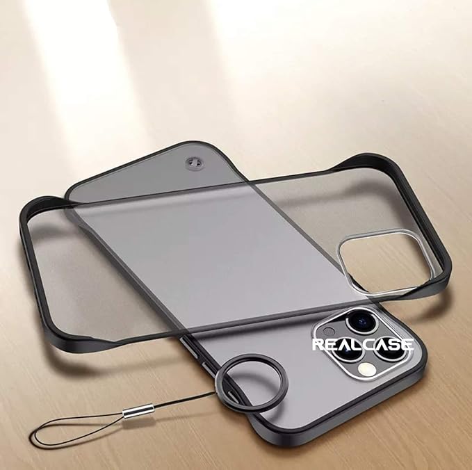 REALCASE iPhone 12 Pro Max Case, Frameless TPU Bumper Back Cover for