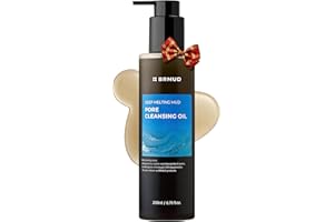 BRMUD Deep Melting Mud Pore Cleansing Oil - Gentle Make Up Facial Oil Cleanser with Boryeong Mud, Sunflower Seed & 7 Fermented Oils - Vegan & Non-Comedogenic Korean Skincare (6.76 fl oz)