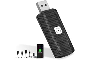 MSXTTLY Wireless CarPlay Adapter for Apple iPhone iOS 12+ Small Car Play Dongle for OEM Wired CarPlay Car Model 2017+, CFBlack