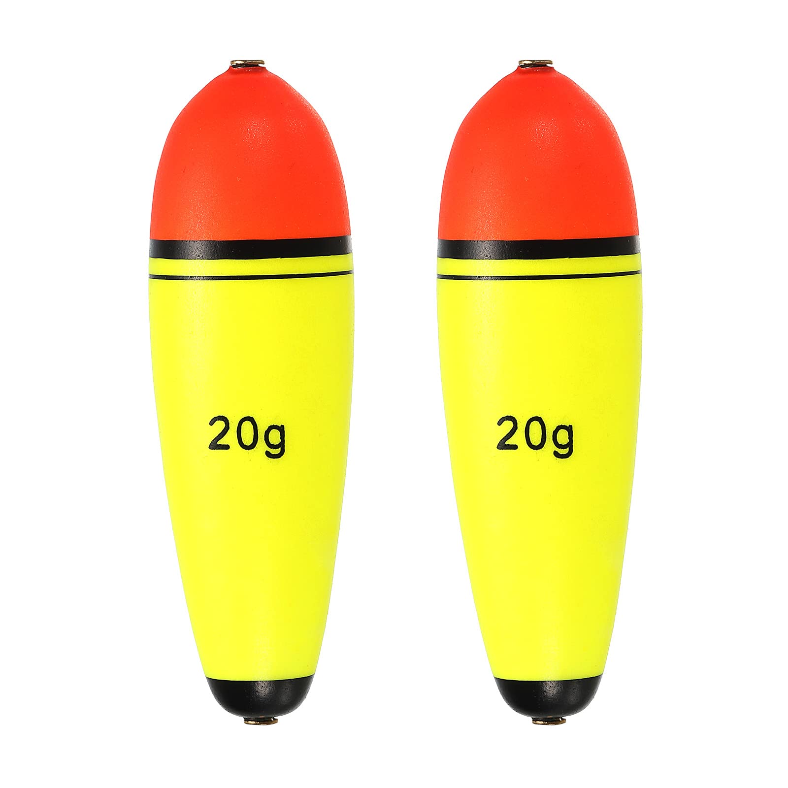 PATIKIL 0.7oz Fishing Slip Bobbers, 2 Pack EVA Fishing Float for Sea Fishing Freshwater, Yellow