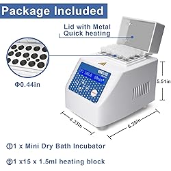 ONiLAB Mini Dry Bath Incubator,15 x1.5ml Aluminium