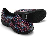 Hawkwell Pro Leather Nurse Clogs for Women Lightweight Slip Resistant Arch Support Healthcare Professional Nursing Shoes Work Clog