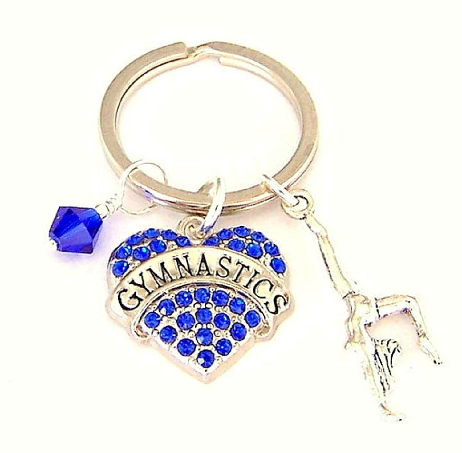 Amazon Com Gymnastics Key Ring With Blue Crystal Heart Perfect Keychain Gift For Gymnast Handmade Amazon Com Gymnastics Key Ring With Blue Crystal Heart Perfect Keychain Gift For Gymnast Handmade
