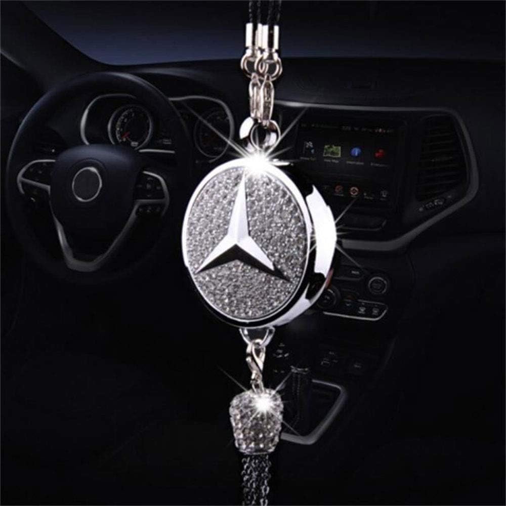 Fitracker Car logo Perfume Air Freshener Rearview Car Mirror Pendant with Gift Box