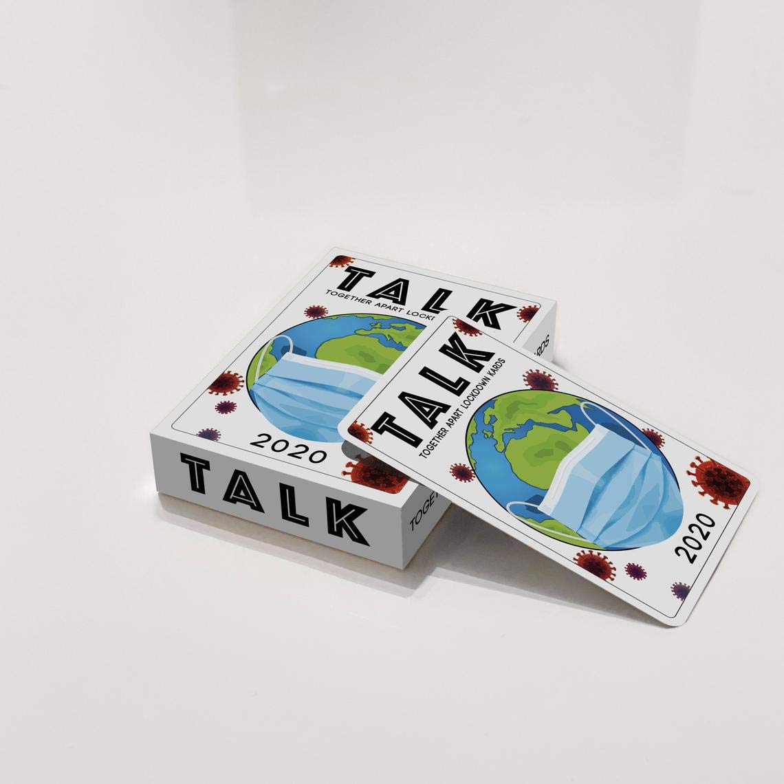 *SECRET SANTA GIFT* -TALK Playing Cards, Covid Themed, Premium Quality Linen Poker Sized Deck of 54 Cards, 13 Card Designs