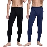 Men's Thermal Underwear Long Johns Bottom with Soft Warm Lining, Heavyweight, Lightweight Cold Weather Base Layer Pants