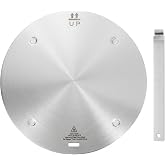 11inch Heat Diffuser Plate, Grourarty Stainless Steel Cooking Induction Adapter Simmer Plate for Electric Gas Glass Cooktop Hob Ring, Induction Cooktop Converter Plate with Handle