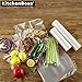 Food Vacuum Sealer Bags Precut, Food Storage Bags 100 Pack Pint Size 6