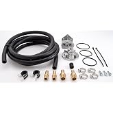 Remote Oil Filter Mount Die-Cast Aluminum Construction | Fits Chevrolet and GM with 3-1/2" OD O-ring filter boss only with 13/16"-16 threads, Made in USA