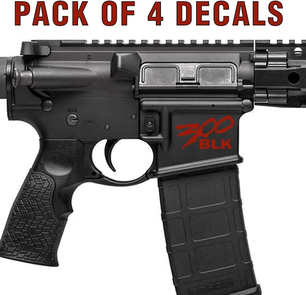 300 Blackout BLK AR15 Lower Graphic - Spartan Style .300 AAC AR Decal