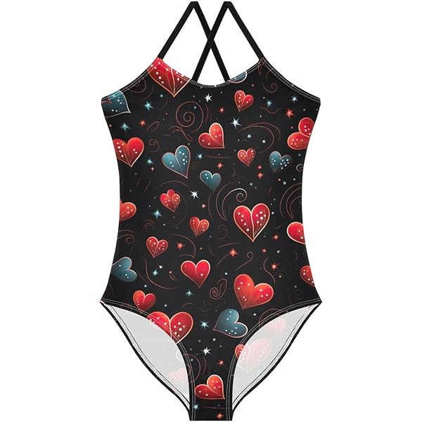 Amazon.com: UMIRIKO Toddler Red Black Heart Valentine's Day