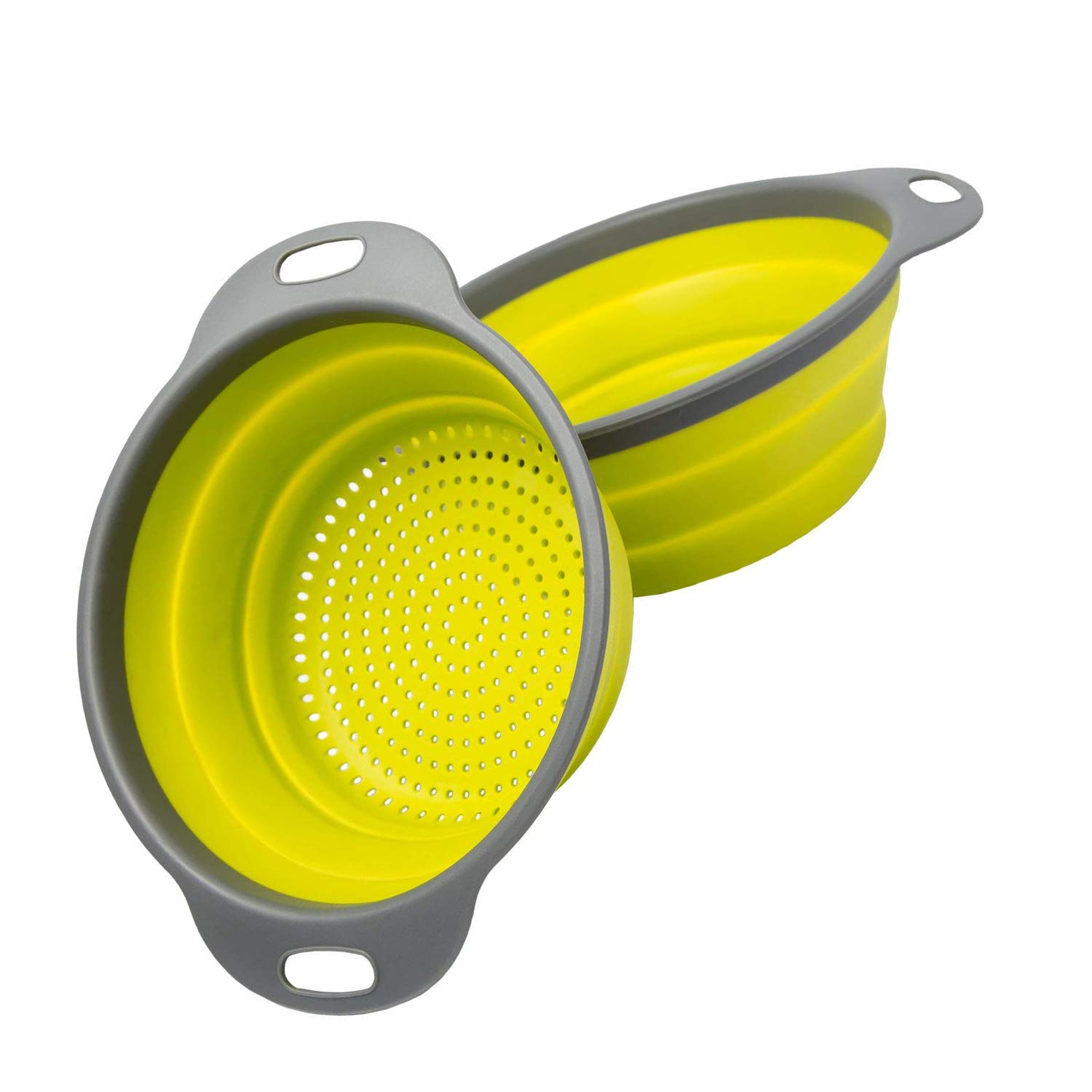 Juego de coladores - 2 coladores plegables (coladores) - Incluye 2 ...