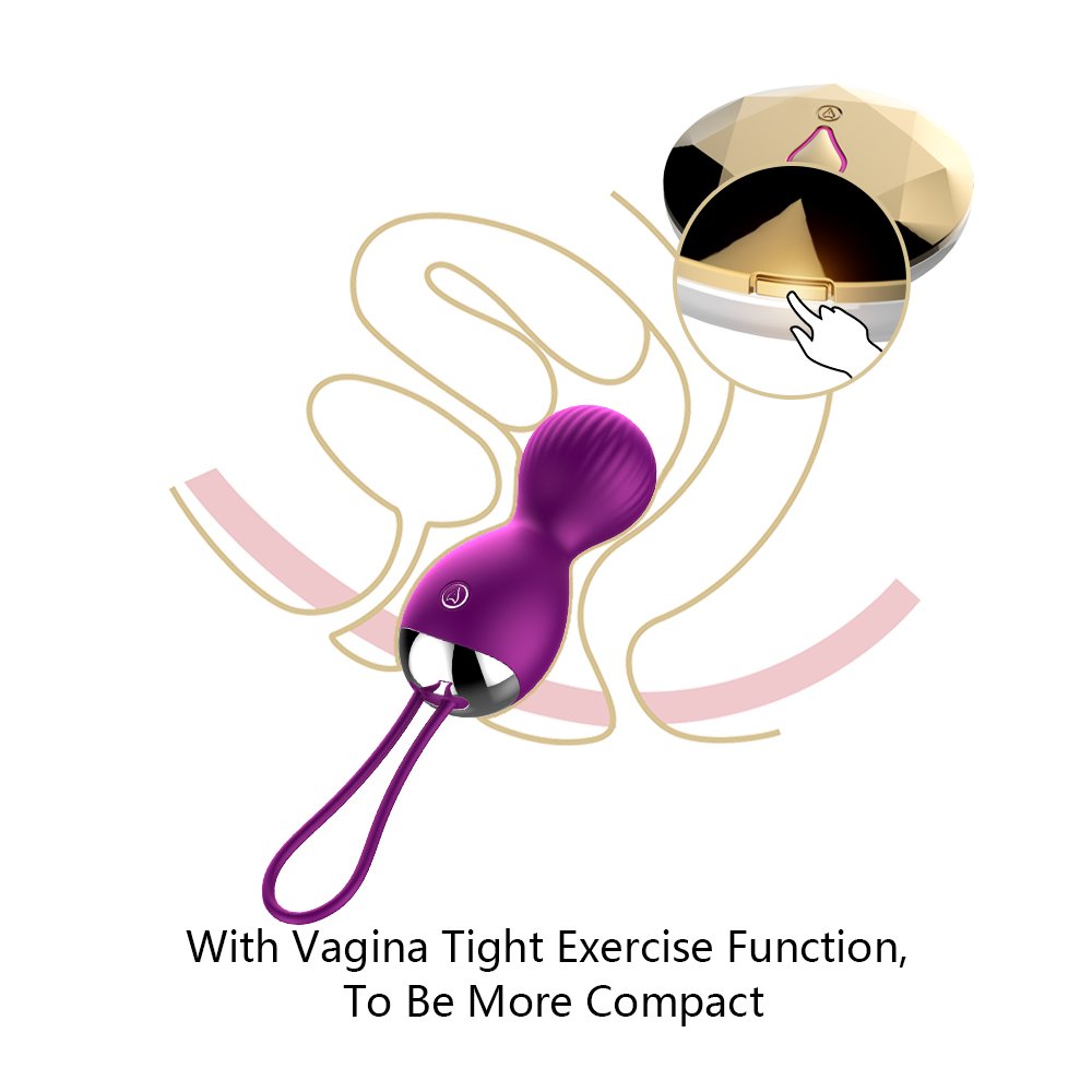 Weyes Multifunctional 7 Frequency Wireless Remote Control Vibrating Egg/Kegel Ball for Women (Purple)