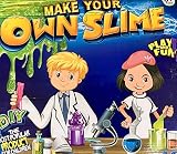 Slime Newest Kit - Sugoiti DIY Lab Make Your Own Colourful Non Toxic Clay Slime,Glow in the Dark Powder,Fun Science & Chemistry Pre Learning Activity for Boys & Girls of All Ages
