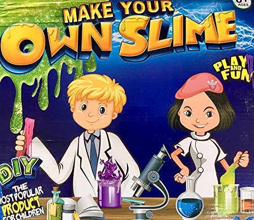 Slime Newest Kit - Sugoiti DIY Lab Make Your Own Colourful Non Toxic Clay Slime,Glow in the Dark Powder,Fun Science & Chemistry Pre Learning Activity for Boys & Girls of All Ages