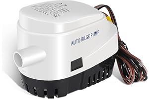 AURELIO TECH 750GPH Automatic Submersible Small Boat Bilge Water Pump with Float Switch 3/4 inch (19mm) Outlet Diameter Hose