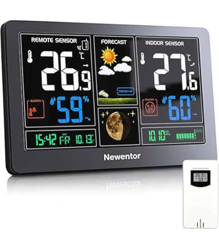 インテリア時計 WEATHER FORECAST RADIO CONTROLLED Amazon.com : ROYAL WS22 Desktop Weather Station : Indoor Outdoor