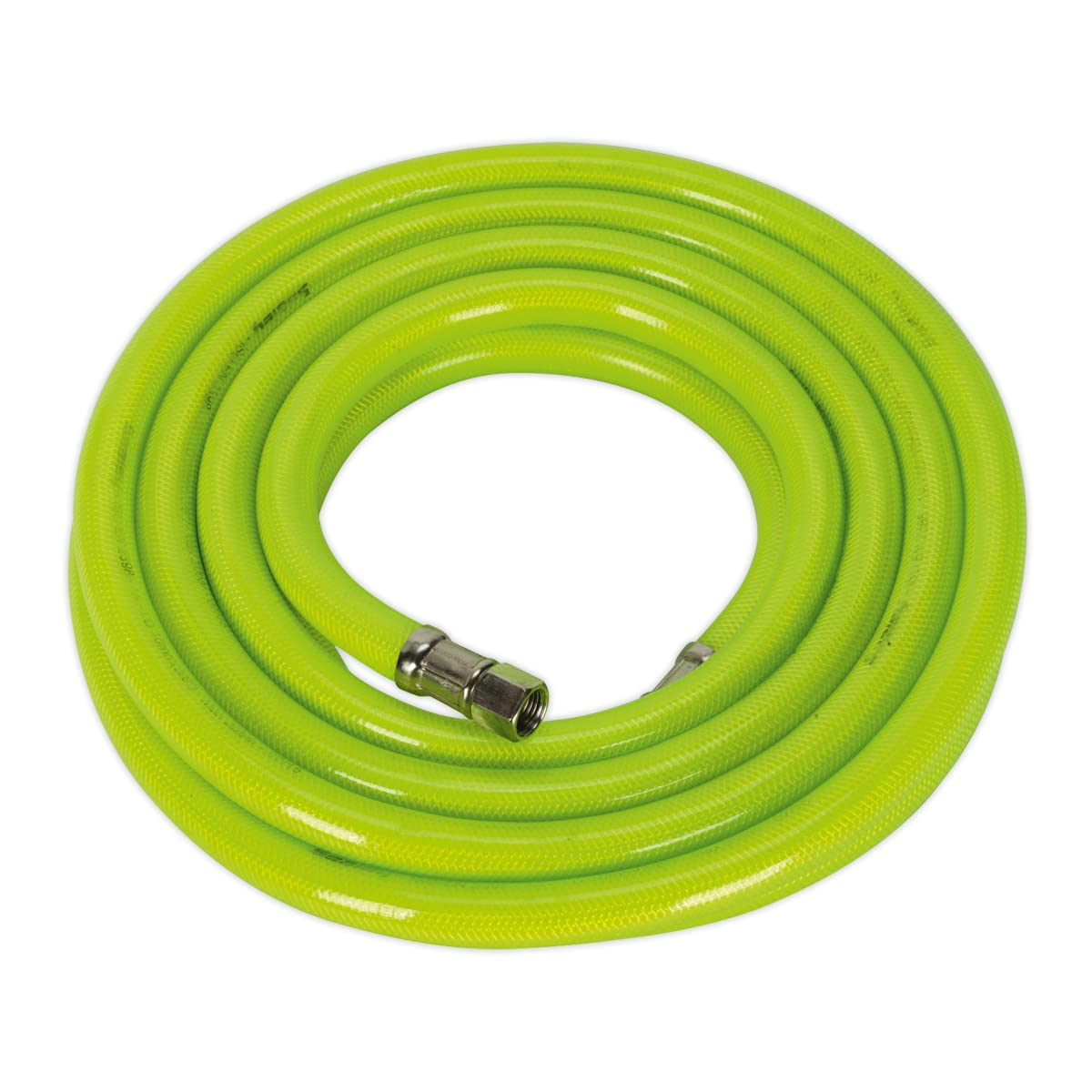 Sealey Ahfc538 Air Hose High Visibility 5Mtr X ?10Mm with 1/4In Bsp Unions — image 1