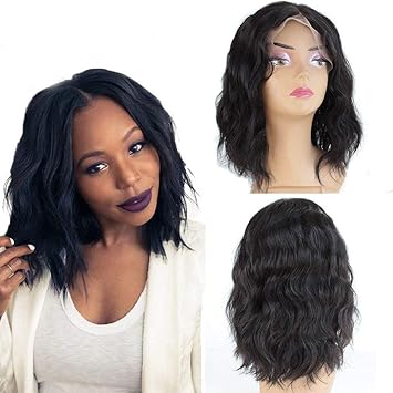 Amazon Com Hair Wavy Wig Lace Front Wigs Glueless Shoulder Length