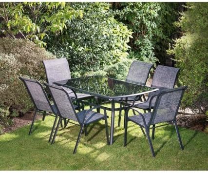 New Seville Garden Outdoor Patio Set 7pc Seats 6 People Amazon