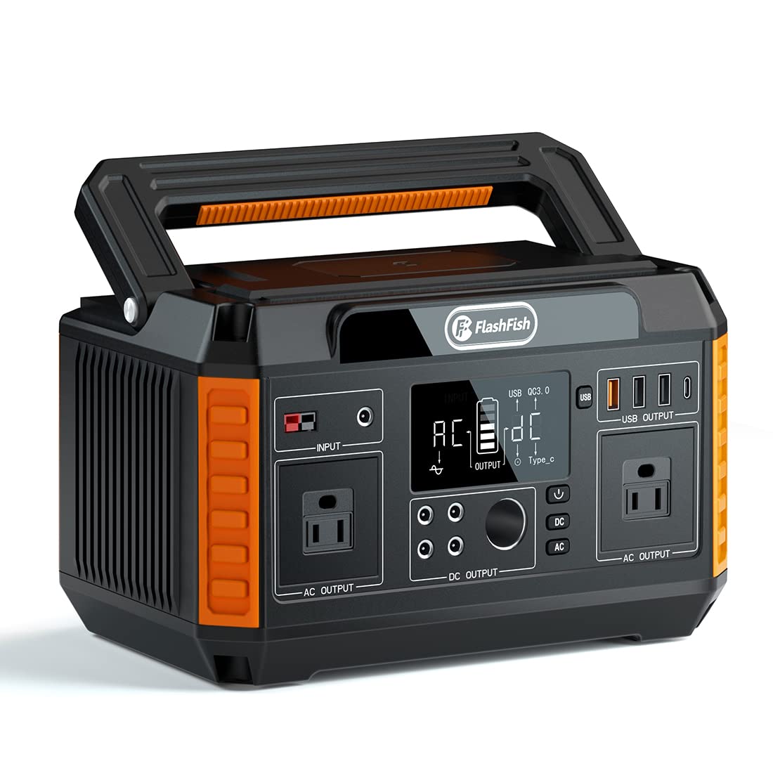 Flashfish 560W Portable Power Station 520Wh, Pure