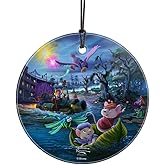 Trend Setters Disney – The Rescuers – Thomas Kinkade Studios - 3.5” Starfire Prints Hanging Glass Print Accessory – Officially Licensed Collectible | Complimentary Velveteen Gift Bag SPCIR1329