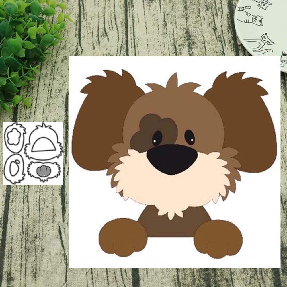Cute Dog Cutting Dies for Card Making，Cutting Dies Cut Stencils for DIY Scrapbooking Photo Album Decorative Embossing Paper Dies for Card Making Templated