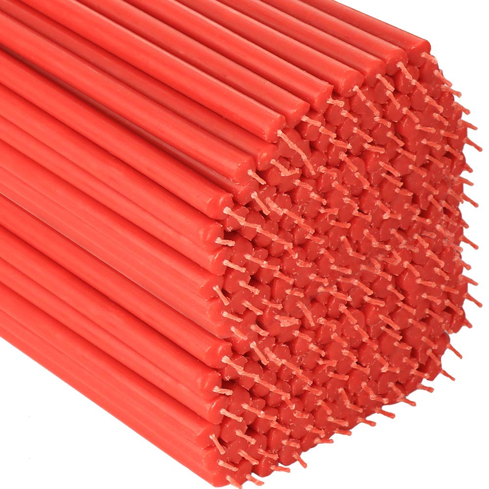 NKlaus 3800g (Approx. 200 pcs.) Altar Candles red soot drip-Free Easter Candles L: 28cm 36325