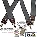 Hold-Up Suspender Company Casual Series Slate XS Suspenders for Men In the Traditional X-Back Style with USA Patented No-Slip Clips