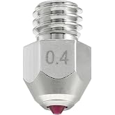 DUROZZLE Ruby Tip MK8 Nozzle 0.4mm for Ender 3, CR-10, Elegoo Neptune 3, Sovol SV06 3D Printer and More, Hardened &amp; Abrasion Resistant, Nickel Plated Copper