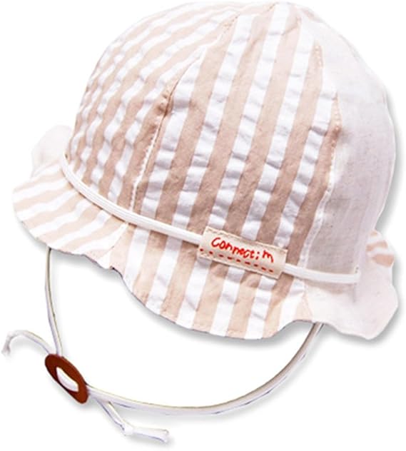Amazon Co Jp コネクトエム チューリップハット ベビー キッズ Uvカット ベージュ 48cm 1011 服 ファッション小物